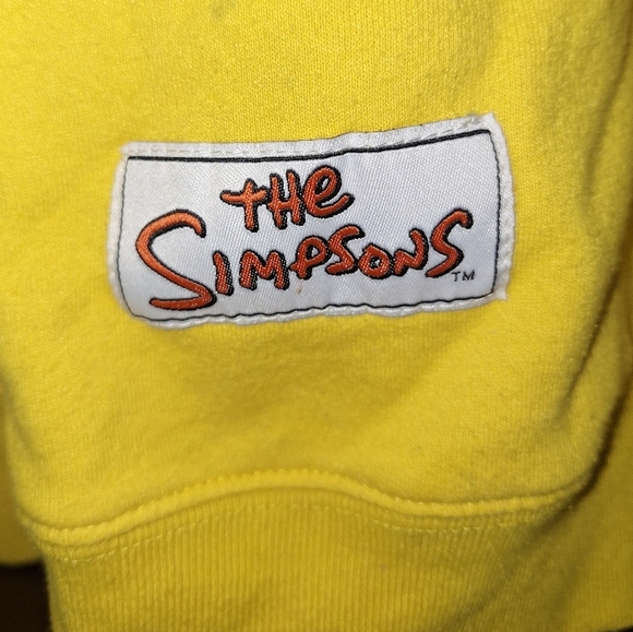 A Simpsons Yellow Embroidered Sweater In A Mens Medium. Pre-loved - Picture 2 of 11